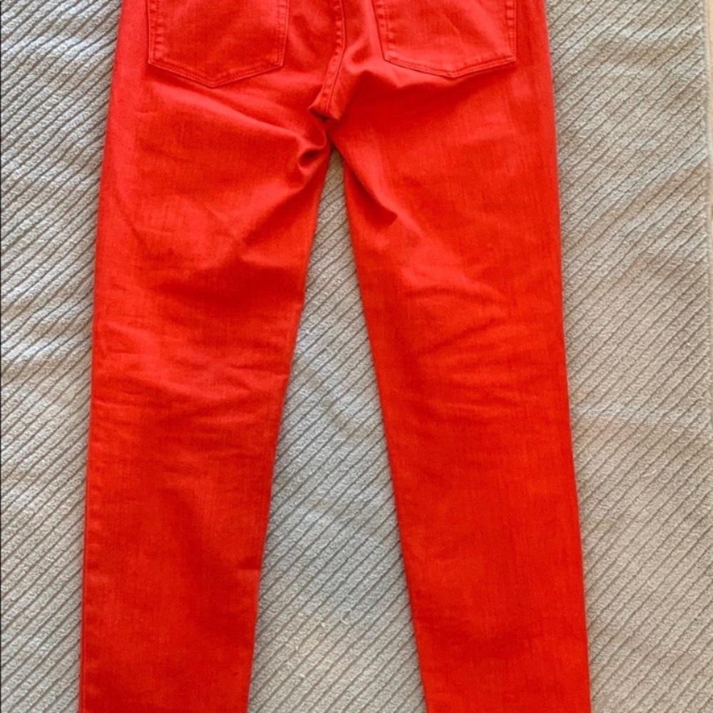 J. Crew Factory Stretch Orange Toothpick Jeans 26 - Picture 8 of 9